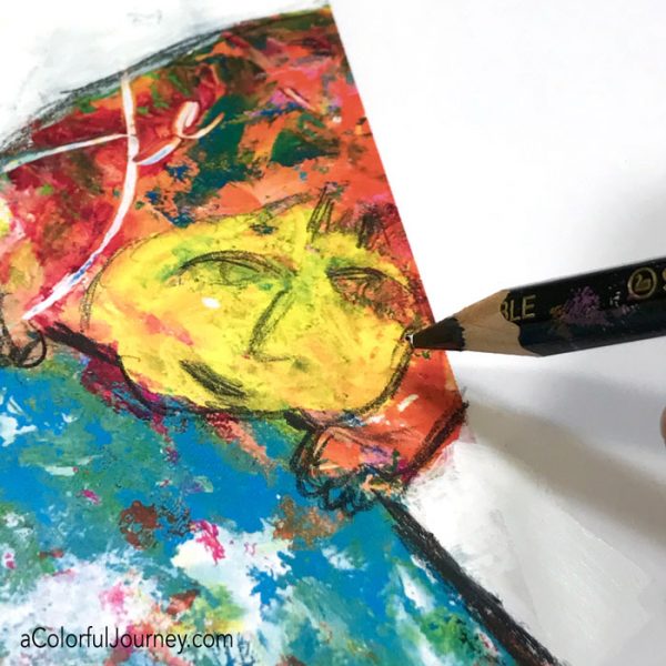 How I Use a Free Spark of Art-spiration to make an art journal page tutorial by Carolyn Dube
