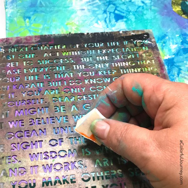 Wet Paint, a Baby Wipe and a Stencil tutorial by Carolyn Dube using StencilGirl Products