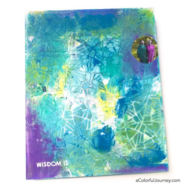 Wet Paint, a Baby Wipe and a Stencil tutorial by Carolyn Dube using StencilGirl Products