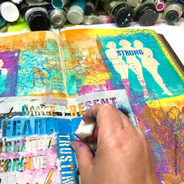 How a Gel Plate Helps Me Play in my Art Journal - Carolyn Dube