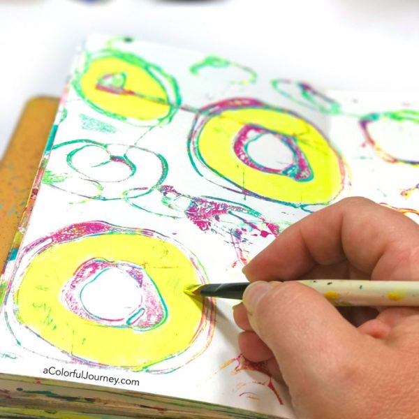 How a Gel Plate Helps Me Play in my Art Journal - Carolyn Dube