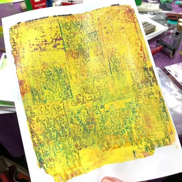 Stamping with the Gel Plate workshop with Carolyn Dube