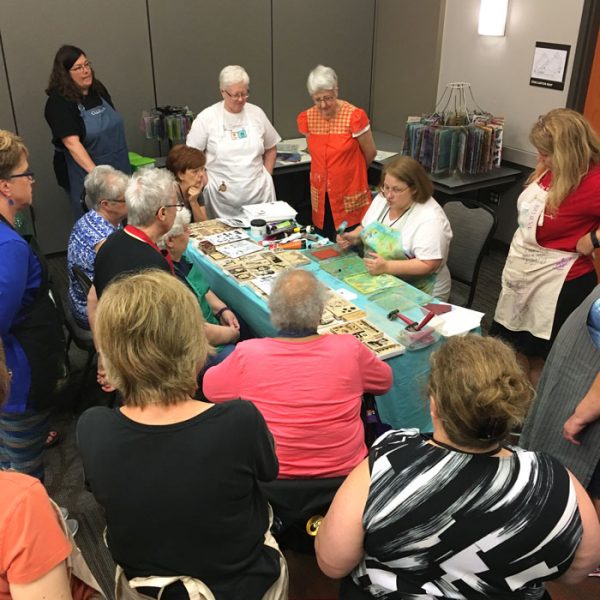 Stamping with the Gel Plate workshop with Carolyn Dube