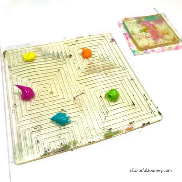 Gel press Impressable gel plate tutorial by Carolyn Dube