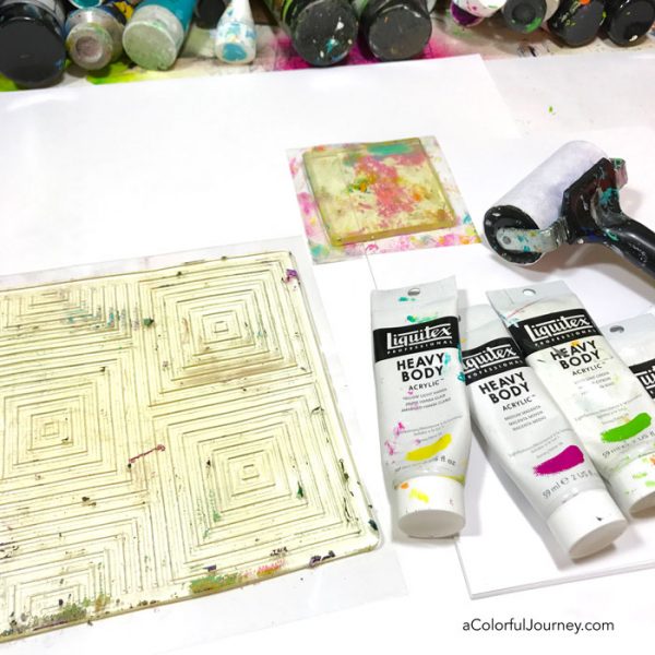 Gel press Impressable gel plate tutorial by Carolyn Dube