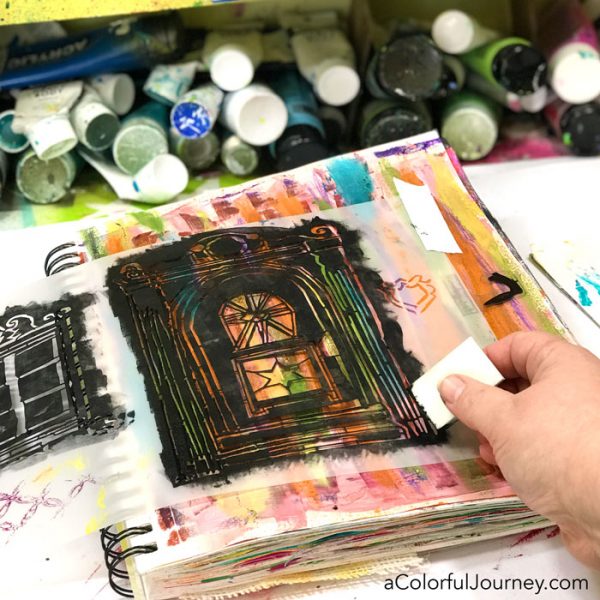 Using Deli Paper in my Art Journal - Carolyn Dube