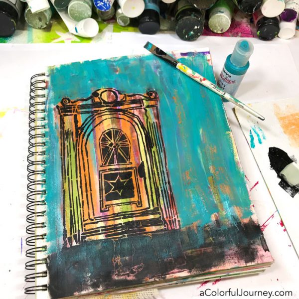 Bedazzling a Canvas and Using Up a Hoarded Supply - Carolyn Dube