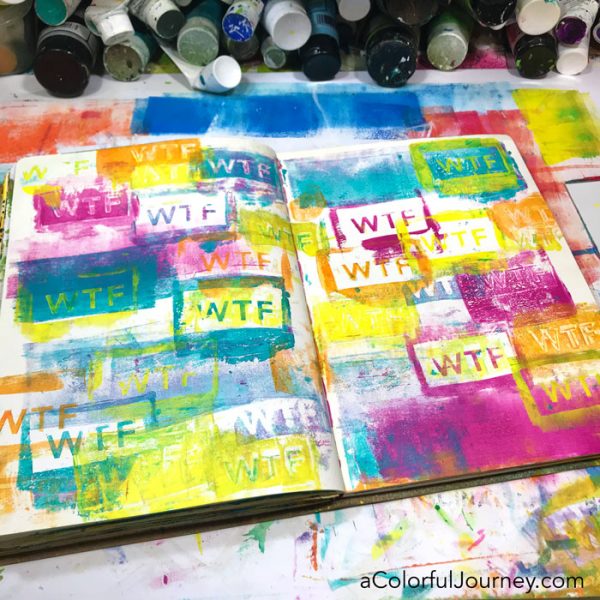 Image Transfer Cheat in an Art Journal - Carolyn Dube