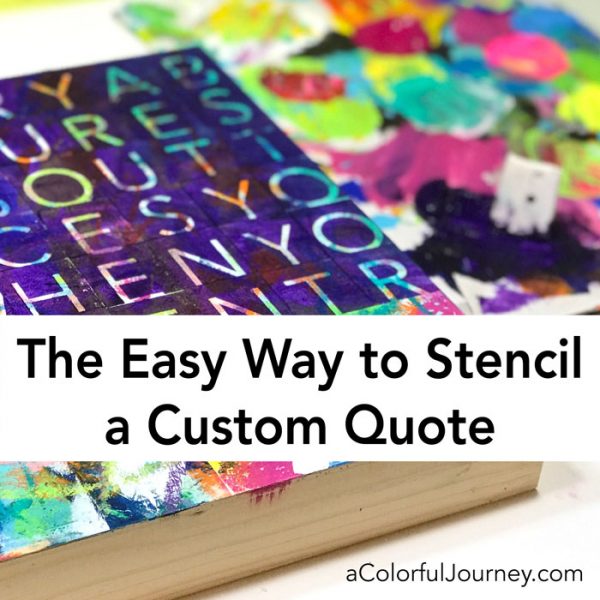 The Easy Way to Stencil a Custom Quote Carolyn Dube