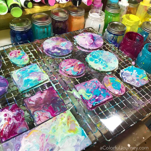 Paint Pouring For the First Time - Carolyn Dube