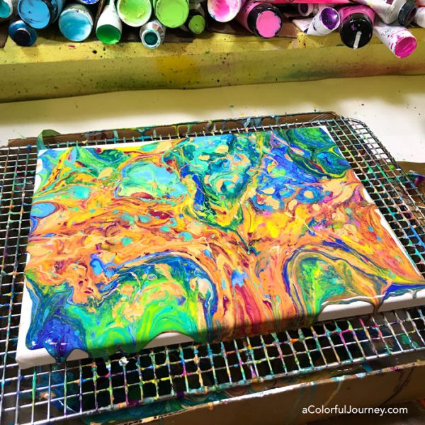 Paint Pouring For the First Time - Carolyn Dube