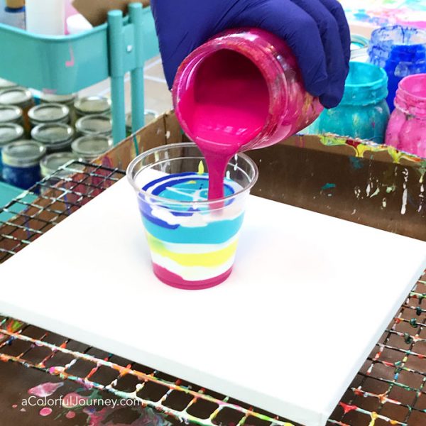 Paint Pouring Palooza in person workshop - Carolyn Dube