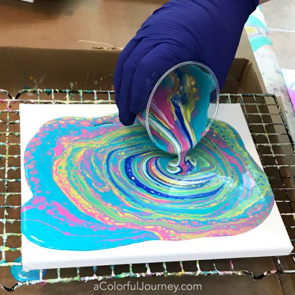 Paint Pouring Palooza in person workshop - Carolyn Dube