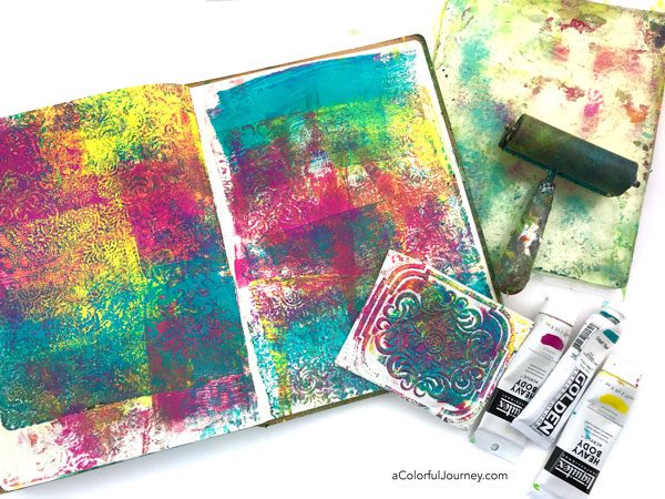 How to Gel Print on Tissue Paper - Carolyn Dube