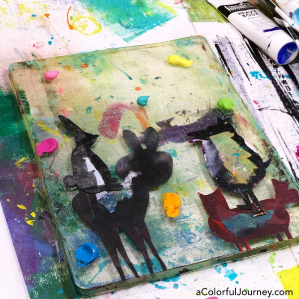 Alcohol Inks & ArtFoamies on a Gel Plate - Carolyn Dube