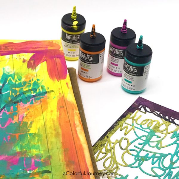 How to Make Waves with Liquitex Gloss Gel Medium for Your Layout