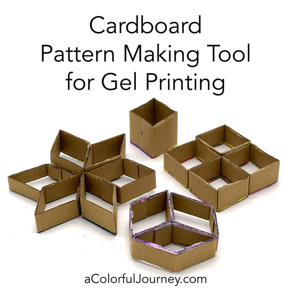 Geometric Pattern Making Tool from Cardboard for Gel Printing