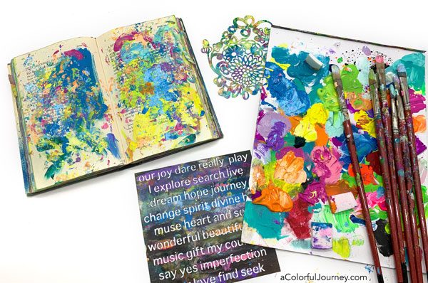 How to use stencils to make a wonderful art journal page