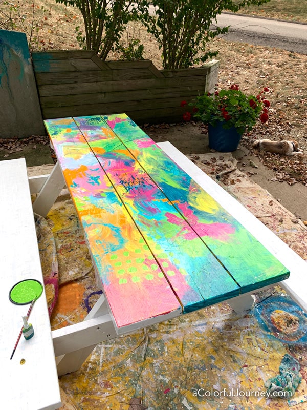 Painting a Picnic Table Carolyn Dube