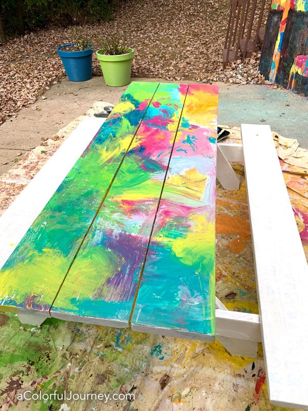 Painting a Picnic Table Carolyn Dube