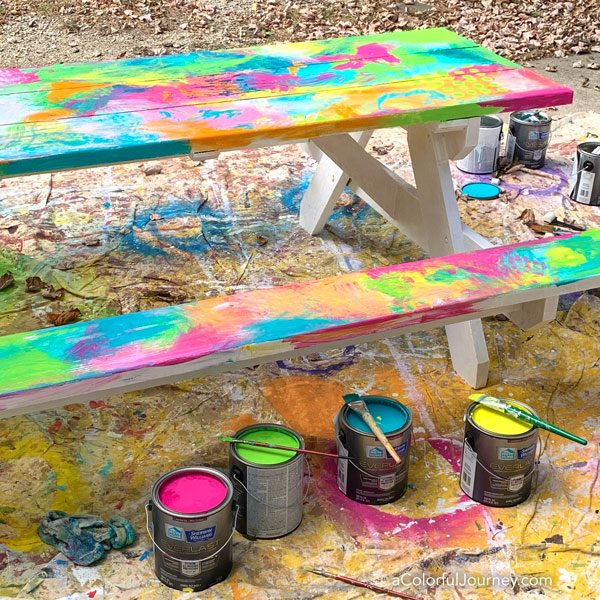 Painting a Picnic Table Carolyn Dube