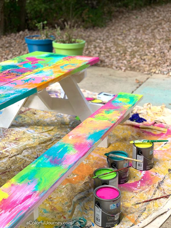 Painting a Picnic Table Carolyn Dube