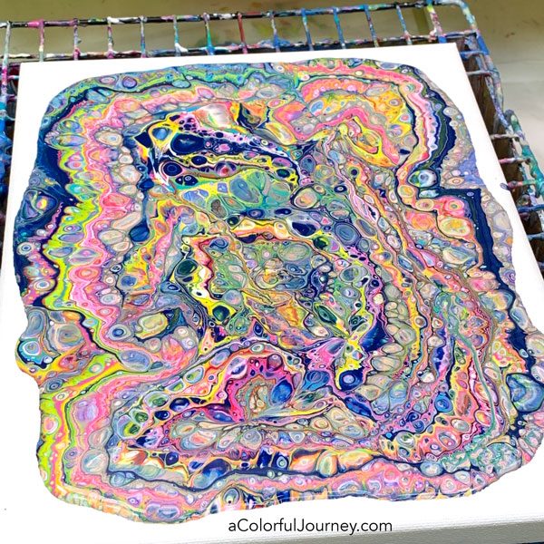 What to do with all those Paint Pourings - Carolyn Dube