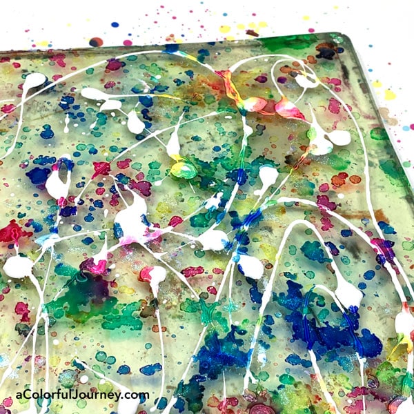 Tutorial using alcohol inks on a gel plate by Carolyn Dube #gelprinting