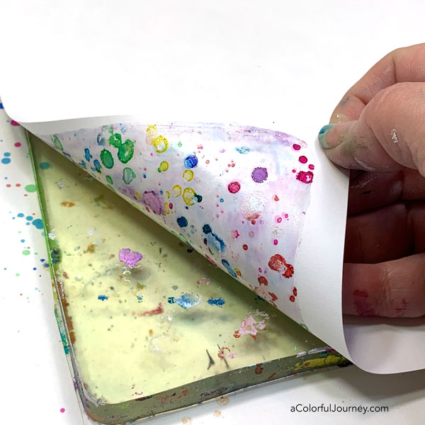 Tutorial using alcohol inks on a gel plate by Carolyn Dube #gelprinting