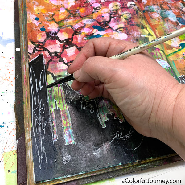 Using Deli Paper in my Art Journal - Carolyn Dube