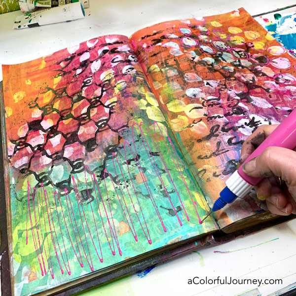 Using Deli Paper in my Art Journal - Carolyn Dube