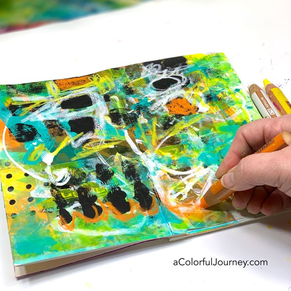 How a Gel Plate Helps Me Play in my Art Journal - Carolyn Dube