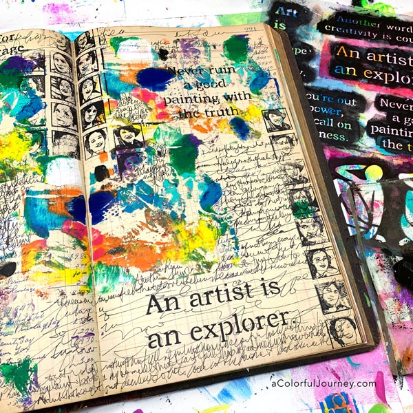 How a Gel Plate Helps Me Play in my Art Journal - Carolyn Dube