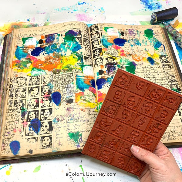 Using Deli Paper in my Art Journal - Carolyn Dube