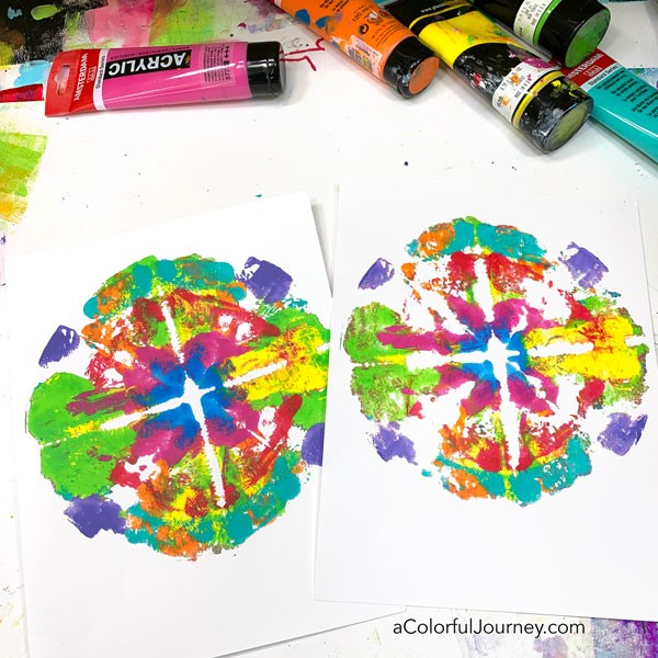 Kaleidoscope Gel Printing - Carolyn Dube