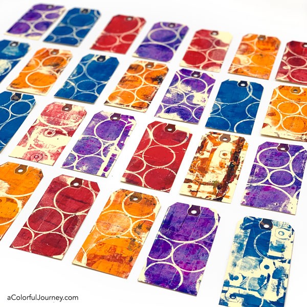 Trash Makes a Great Pattern For Gel Printing! - Carolyn Dube