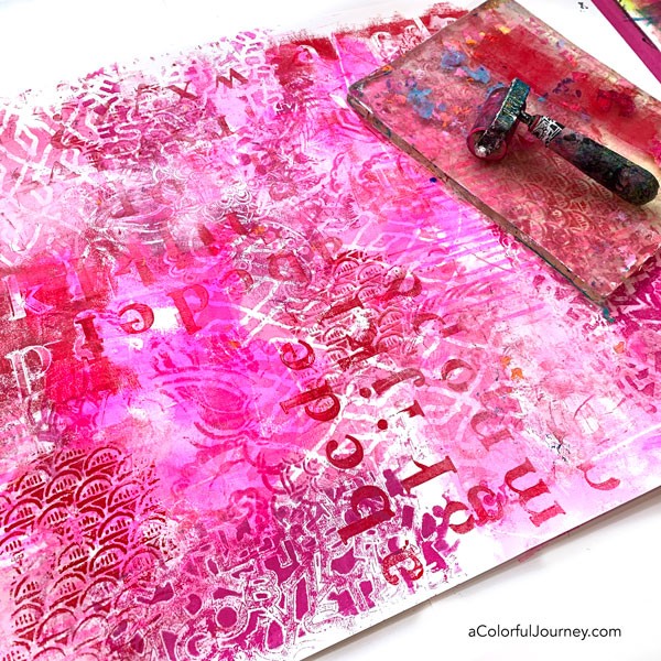 Alcohol Inks & ArtFoamies on a Gel Plate - Carolyn Dube