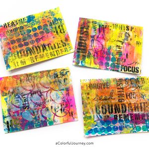 The right way to use a stencil with a gel plate - Carolyn Dube