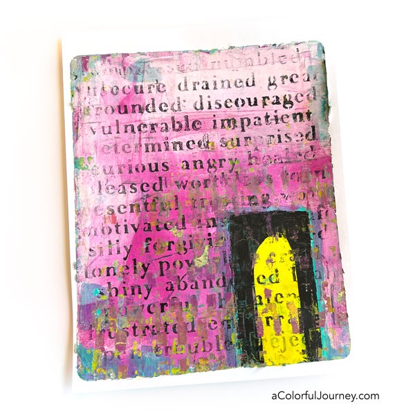 Stencil-rific Layers: Gel Printing with Stencils - Carolyn Dube