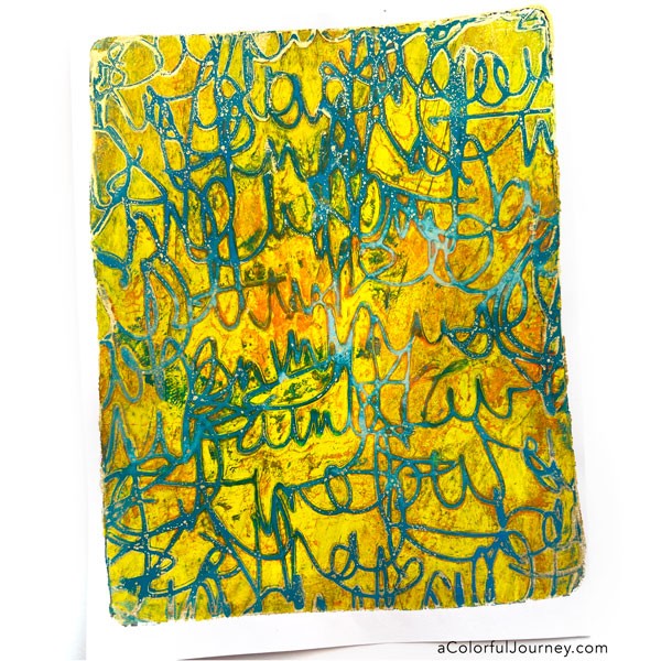 How a Gel Plate Helps Me Play in my Art Journal - Carolyn Dube