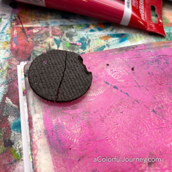 Gel Printing with an Oreo - Carolyn Dube