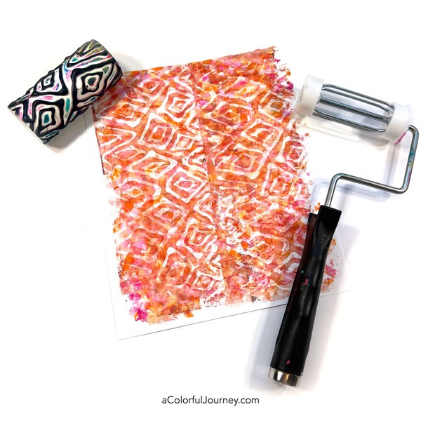 Turning a Paint Roller into Gel Printing Tool - Carolyn Dube