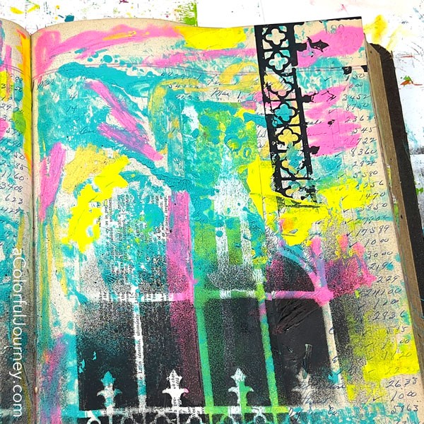 https://acolorfuljourney.com/wp-content/uploads/2023/02/wrought-iron-spray-paint-art-journal-carolyn-dube-3.jpg