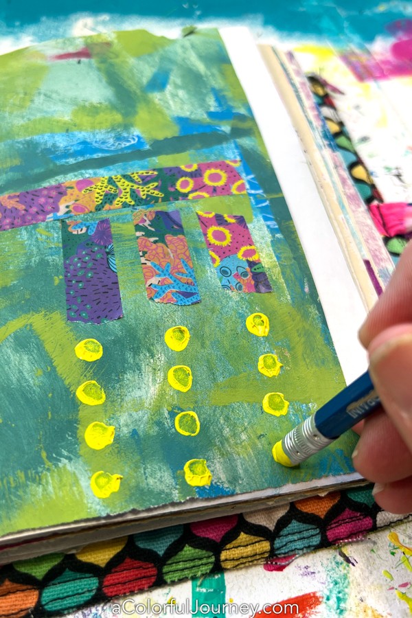 How a Gel Plate Helps Me Play in my Art Journal - Carolyn Dube