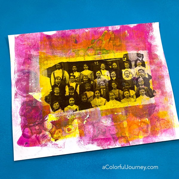 Adding an Image Transfer to a Gel Print - Carolyn Dube